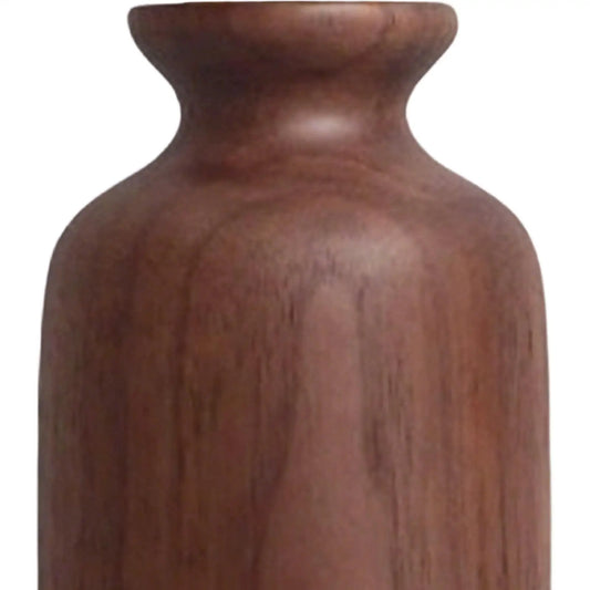 Rustic Wooden Tall Flower Vase | Farmhouse Boho Home Decor Decorative Wooden Vase Peaceful Pleasures Health and Wellness