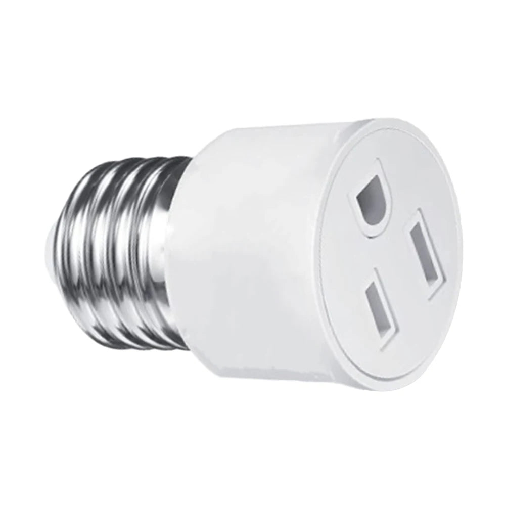 Bulb Base Screw Adapter E26/E27 Light Socket To Plug Adapter Flame Retardant Prong Light Socket Outlet Fit for 2/3 Prong Convert Peaceful Pleasures Health and Wellness E26 to US