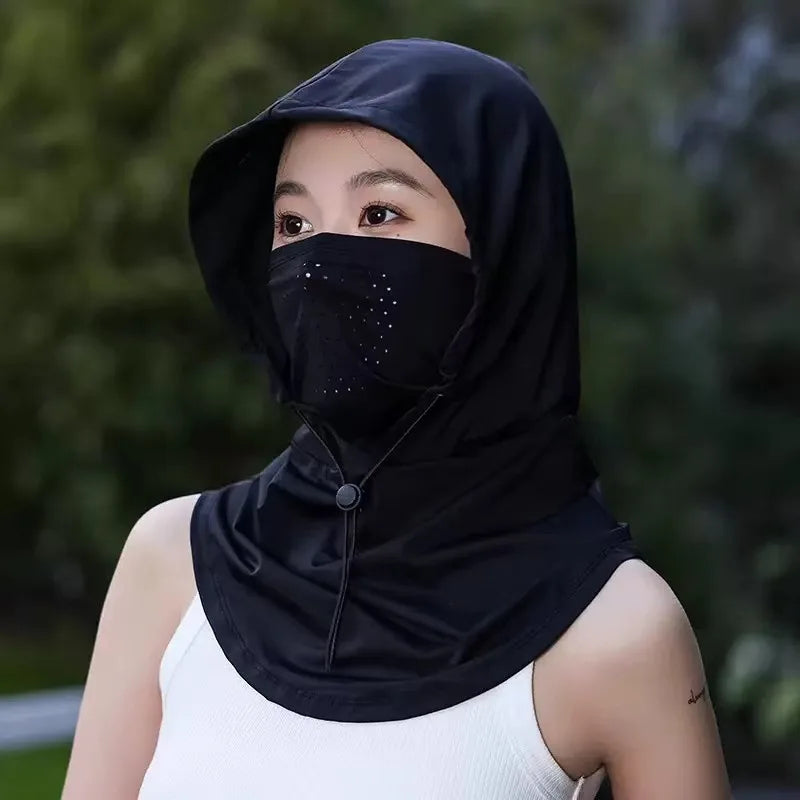 Women's UPF 50+ Sun Hat with Face Mask & Neck Gaiter