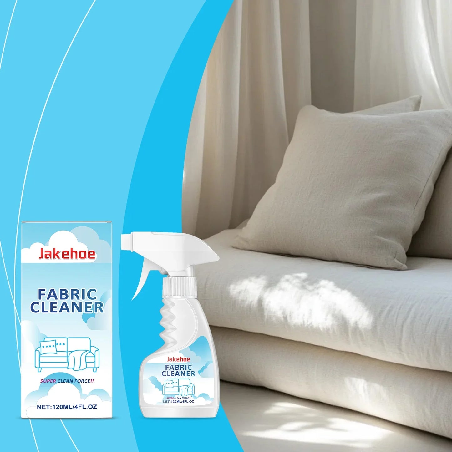Jakehoe Fabric Foam Cleaner – Sofa, Carpet & Curtain Stains