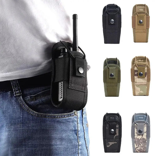 Outdoor Tactical Walkie Talkie Pouch for MOLLE, Multi-Functional Phone Bag Tactical Waist Bag Radio Protective Case Peaceful Pleasures Health and Wellness