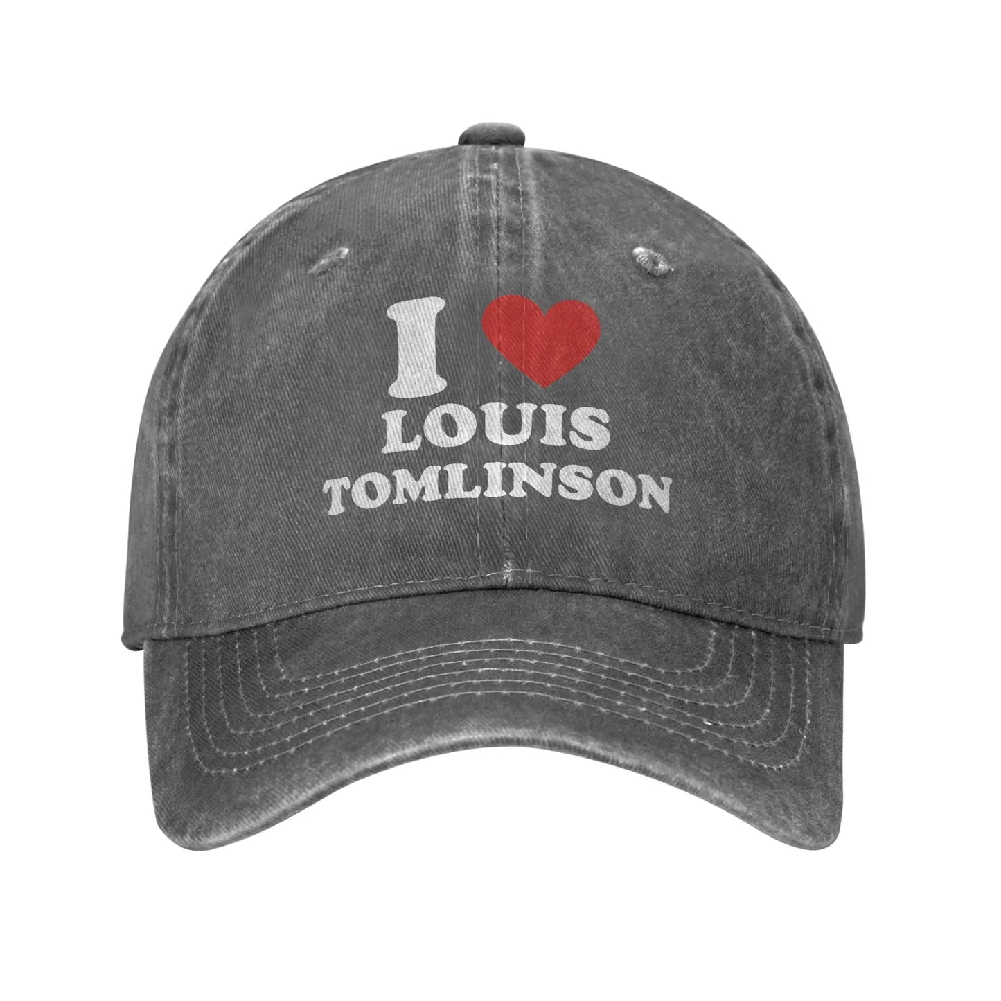 I love Louis Tomlinsons Casual Baseball Cap For Men Adult Summer Outdoor Sport Trucker Hat Classic Sun Visor Baseball Caps Peaceful Pleasures Health and Wellness GRAY One Size