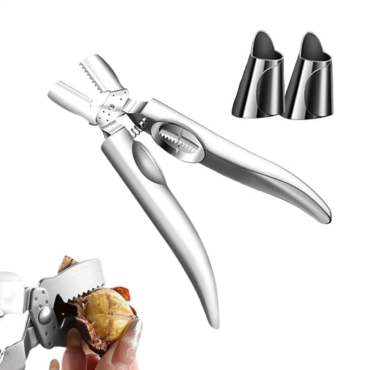 Stainless Steel Nut Cracker & Chestnut Opener Sheller Tool Nut Cracker Tool Peaceful Pleasures Health and Wellness