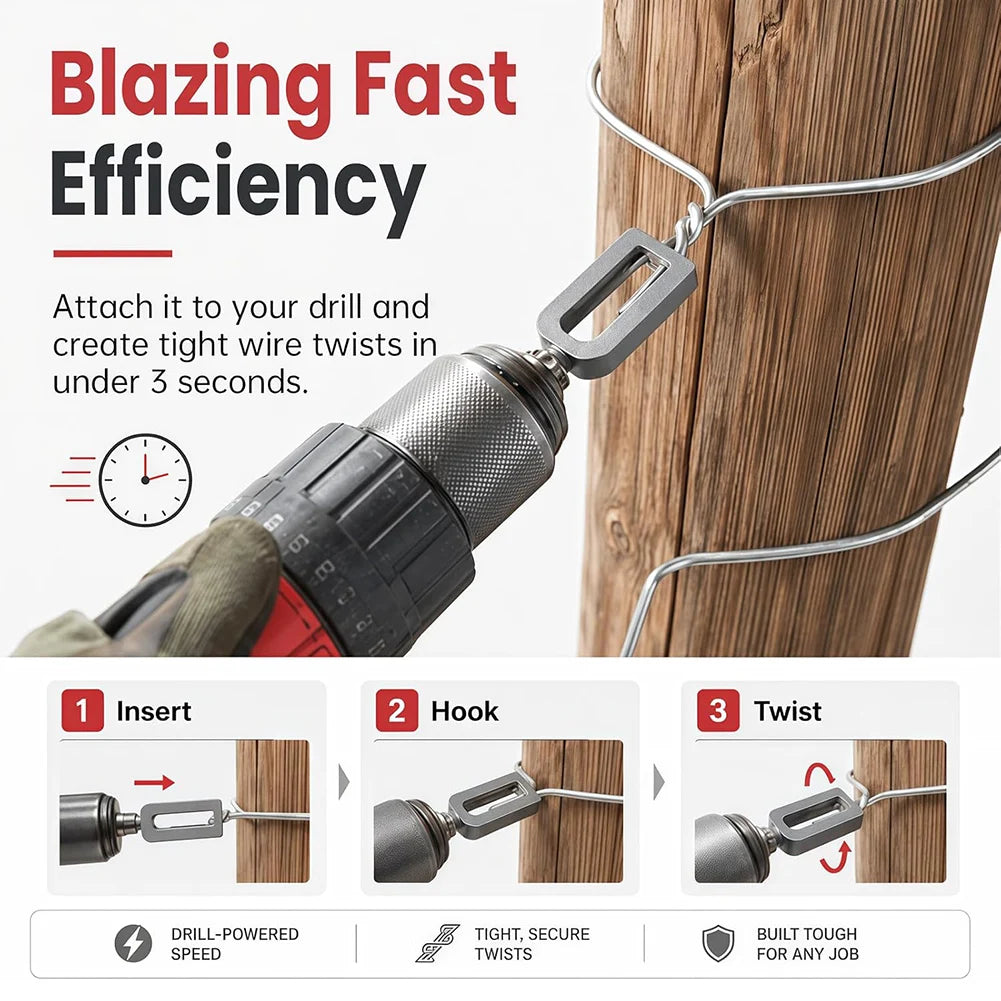 Semi-Automatic Wire Twisting Tool,Concrete Metal Wire Twisting Pullers,Professional Versatile Home DIY Renovation Projects Peaceful Pleasures Health and Wellness