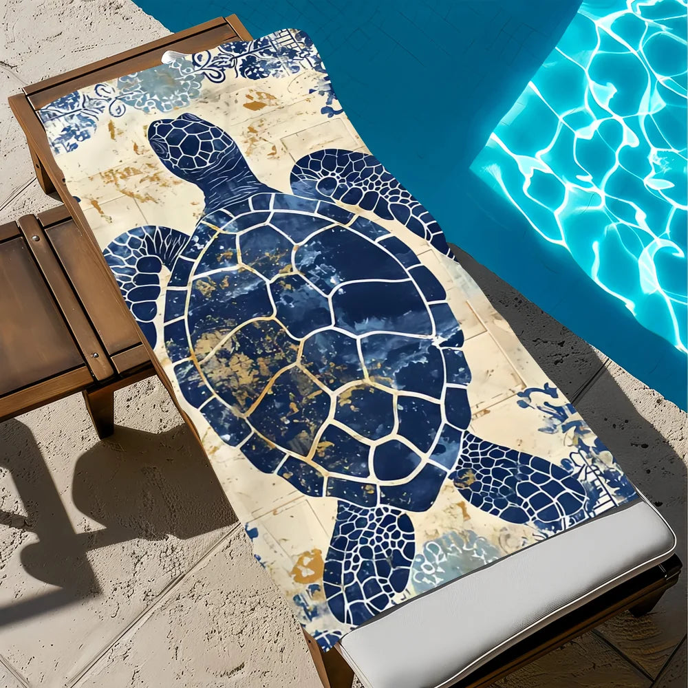 Sea Turtle Quick-Dry Beach Towel | Soft Pool & Travel Towel Quick-Dry Beach Towel Peaceful Pleasures Health and Wellness z6 STJ40x70CM