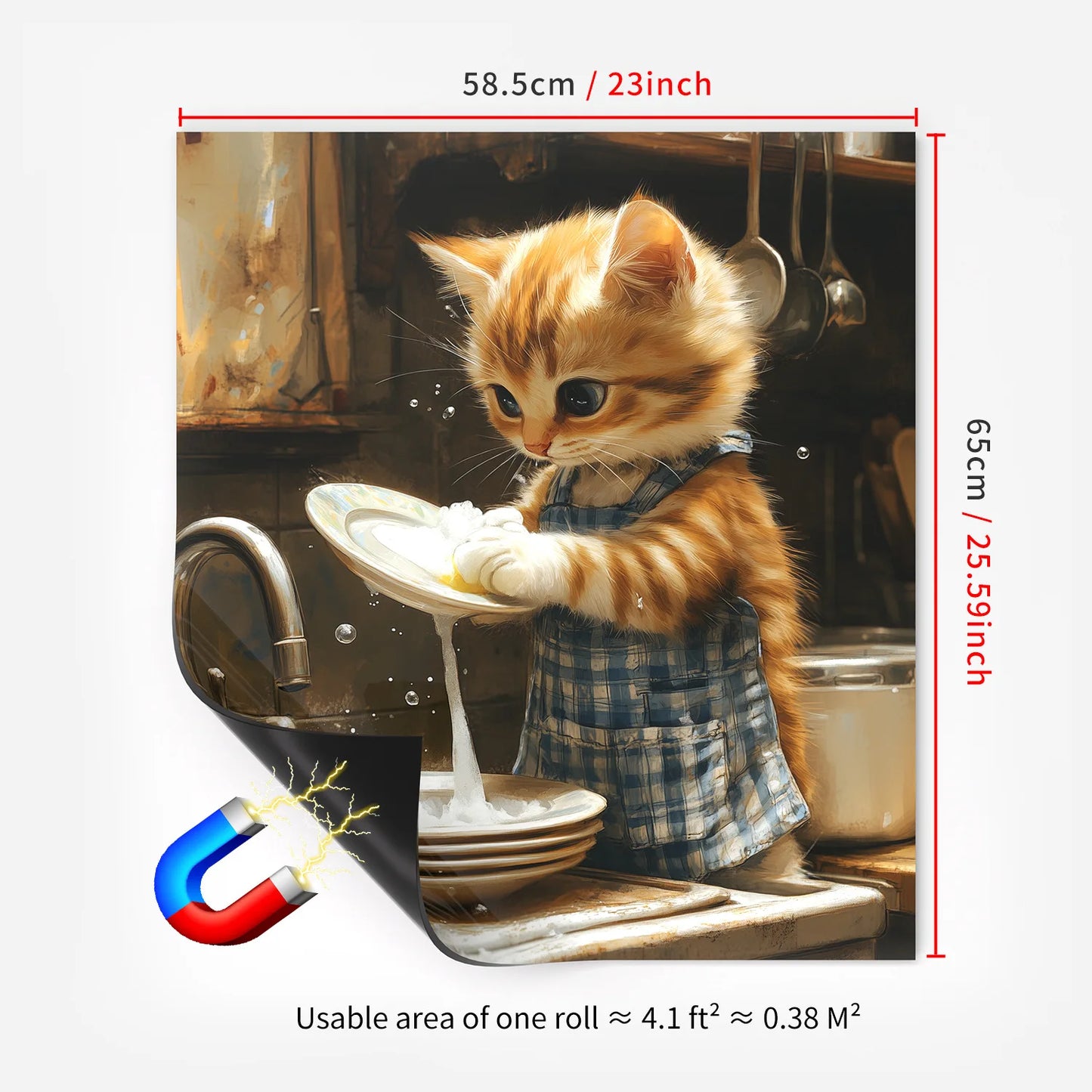 65x58.5CM household dishwasher magnetic sticker kitchen and refrigerator magnet board Peaceful Pleasures Health and Wellness MDS11