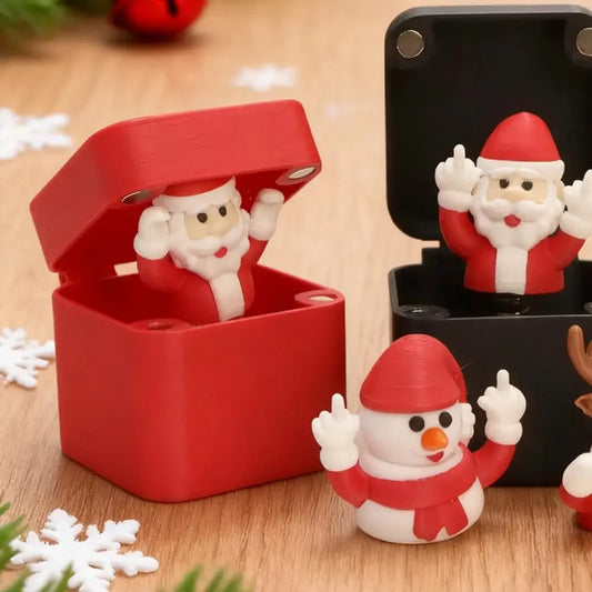 Christmas Middle Finger Prank Box – Funny Holiday Surprise Gift Peaceful Pleasures Health and Wellness