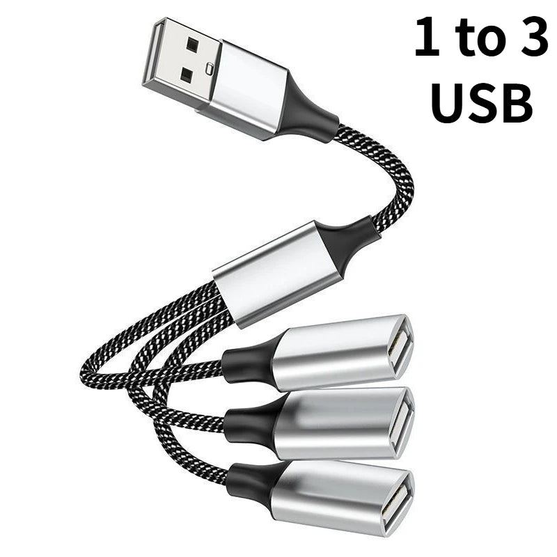 Multi USB Hub Extensions 2/3/4 Port Hub USB Splitter Fast Data Transmission OTG Adapter For Computer Xiaomi Macbook Pro Air Peaceful Pleasures Health and Wellness 1 to 3