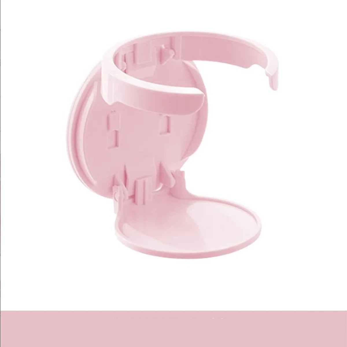 1Pcs No Punching Folding Cup Holder Office Desk Cabinet Door Coffee Storage Rack Home Dormitory Wall Mounted Cup Holder Peaceful Pleasures Health and Wellness Pink