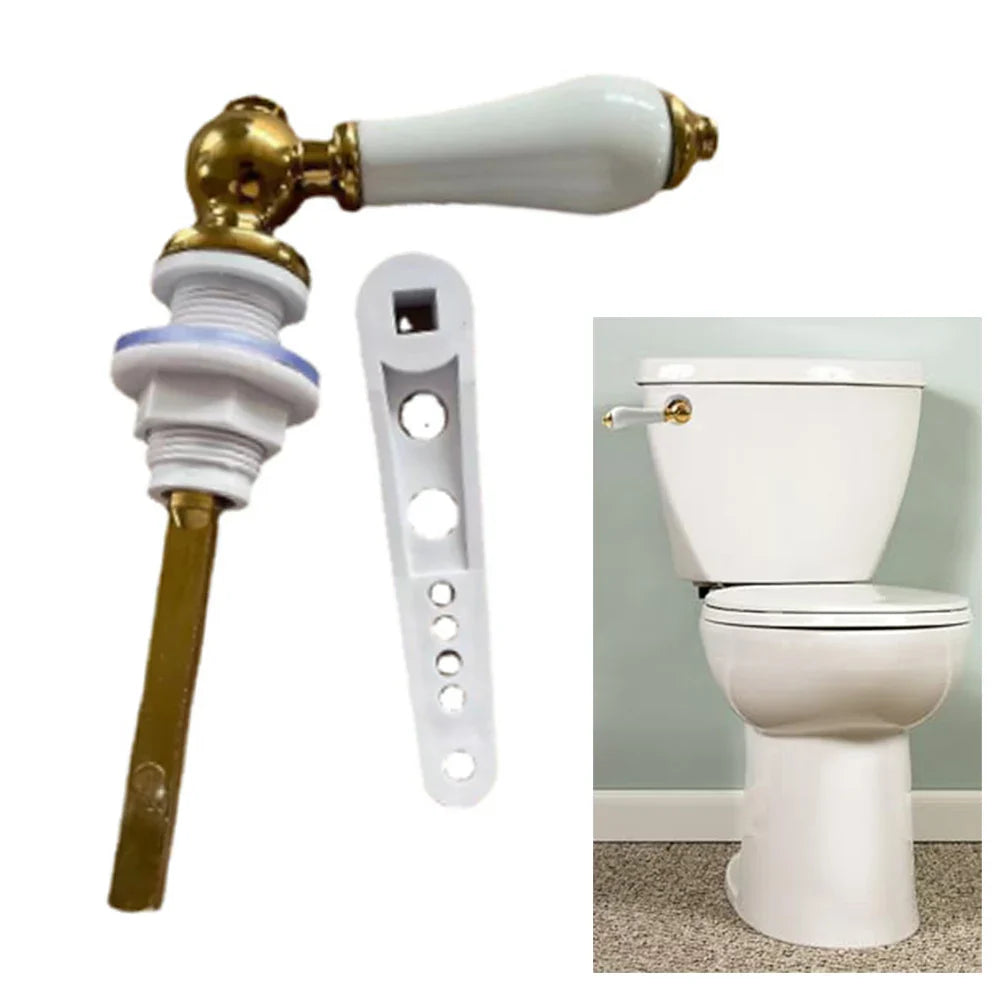 Gold Victorian Porcelain Toilet Cistern Flush Lever Handle