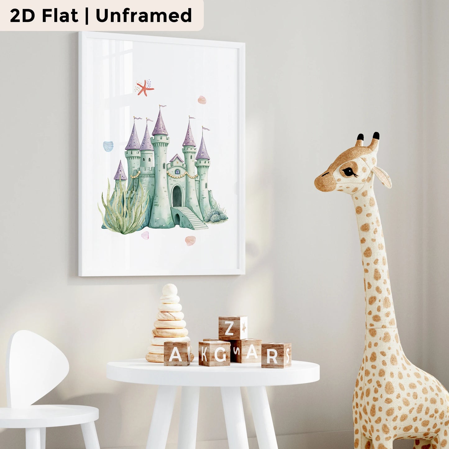 3-Piece Mermaid & Seahorse Canvas Wall Art | Ocean Home Decor