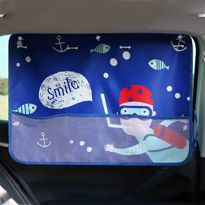 Dinosaur Car Window Sun Shade Curtain | SUV & Car Side Shades