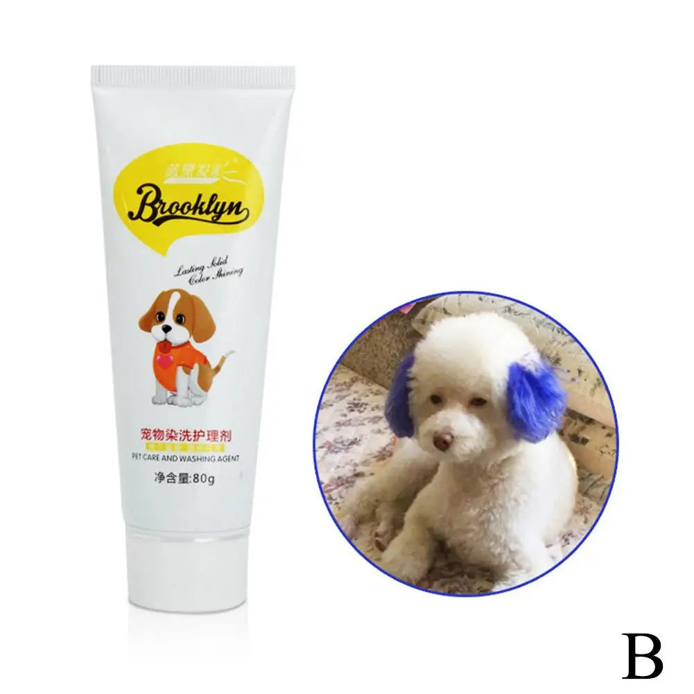 80g Pet Dog Cat Animals Hair Coloring Dyestuffs Dyeing Pigment Agent Supplies Peaceful Pleasures Health and Wellness Gemstone Blue