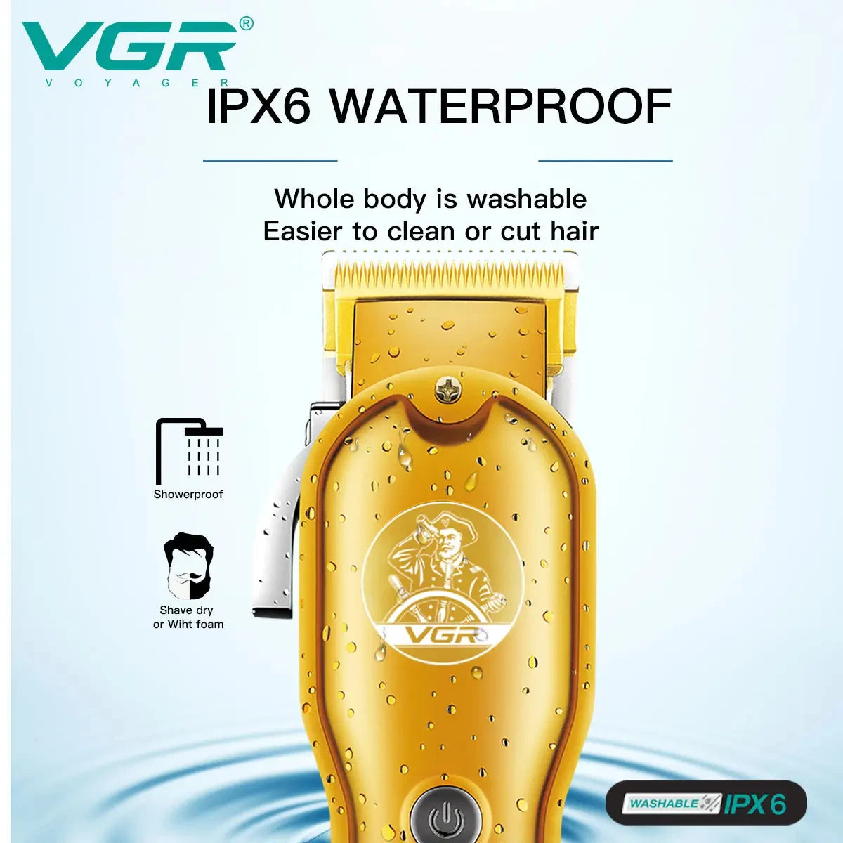 VGR 650 barber hair cut machine professional cordless electric trimmer rechargeable hair clipper for men Peaceful Pleasures Health and Wellness