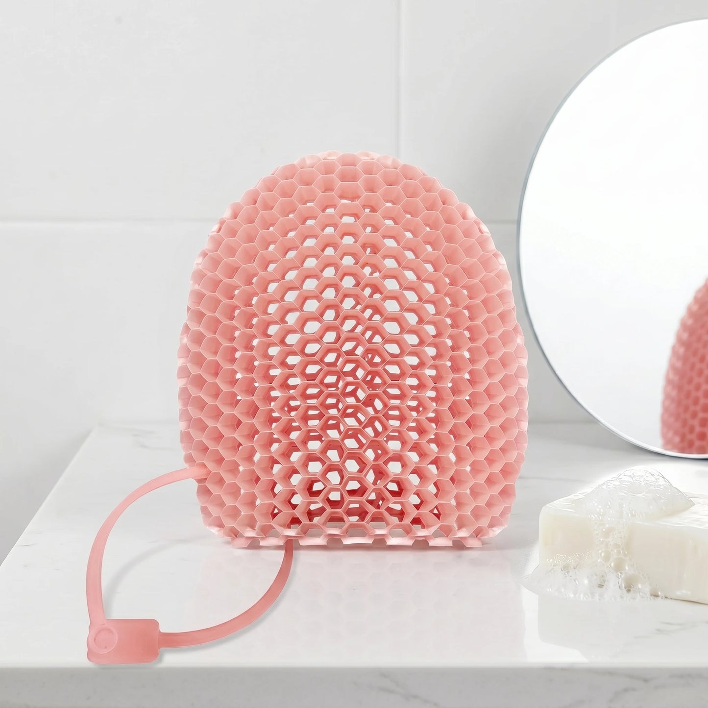 Honeycomb Exfoliating Shower Finger Caps | Silicone Bath Scrubber