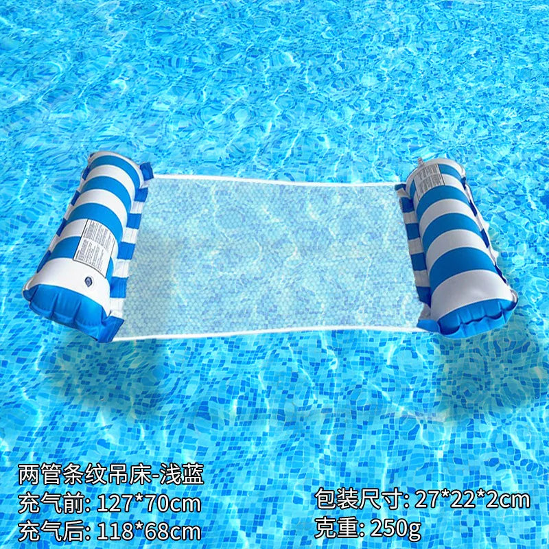Inflatable Lounge Chair – 3-Tube Foldable Colorful Pool Float