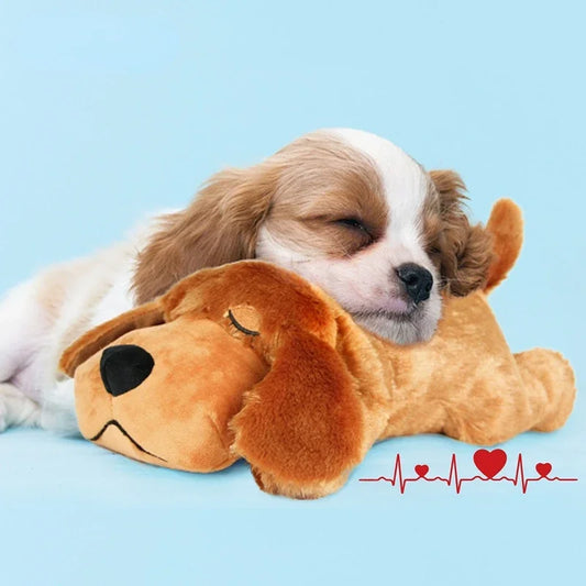 IFOYO Heartbeat Snuggle Puppy Dog Toy | Calming Plush Doll Dog Comfort Toy Peaceful Pleasures Health and Wellness