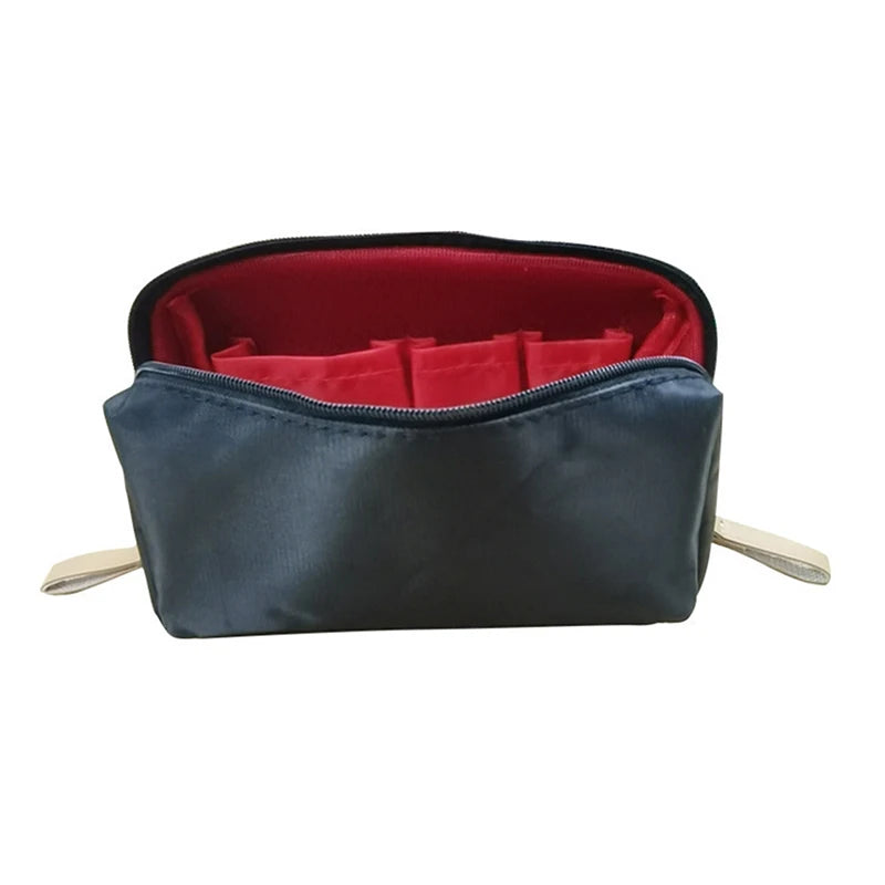 Makeup Bag For Purse Portable Waterproof Cosmetic Bag Lipstick Storage Travel Zipper Pouch For Women Toiletry Organizer Case Peaceful Pleasures Health and Wellness Red