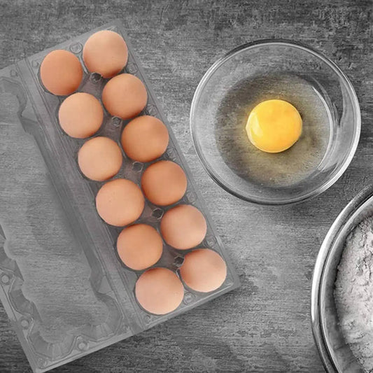 A36T-48Pcs Plastic Egg Cartons Bulk Clear Chicken Egg Tray Holder For Family Pasture Chicken Farm Business Market- 12 Grids Peaceful Pleasures Health and Wellness transparent
