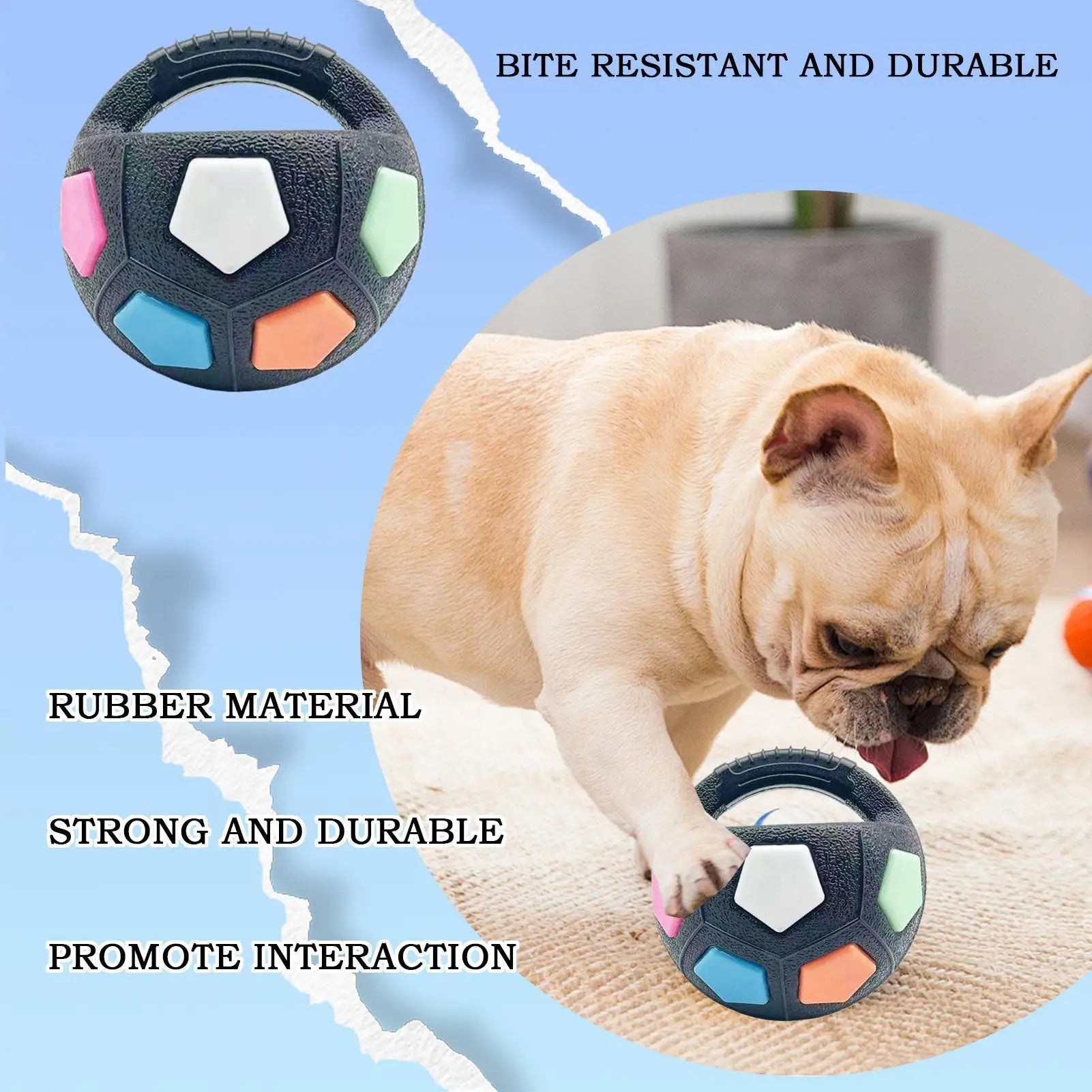 New football tennis ball shaped pet dog toys durable teething relief to accompany outdoor training squeak toys Peaceful Pleasures Health and Wellness