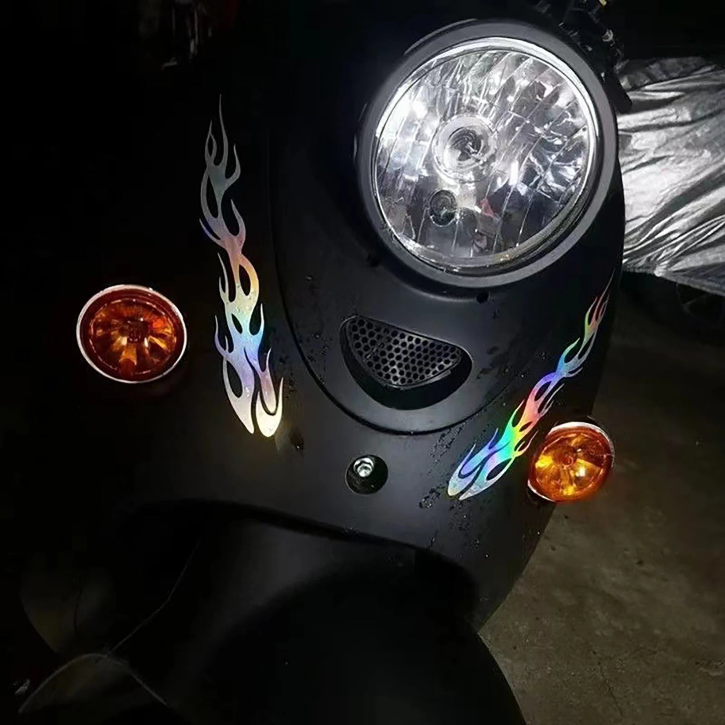 Reflective Flame Motorcycle Car Decal Stickers – Waterproof 1 Pair