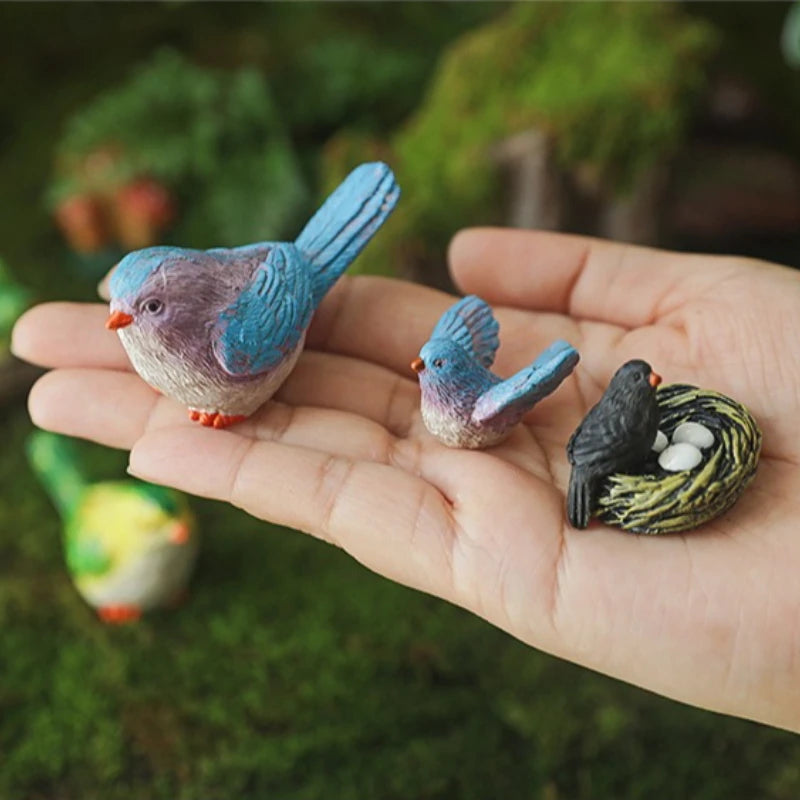 Simulation Wild Birds Animal Toys Cute Mini Parrot Model Figures Miniature Landscape Ornament Household Decoration Gifts лягушки Peaceful Pleasures Health and Wellness
