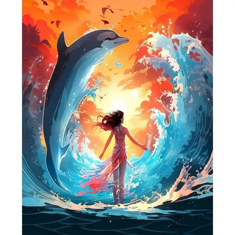 Paint by Number Girl Figure Kit – DIY Canvas Art & Home Decor