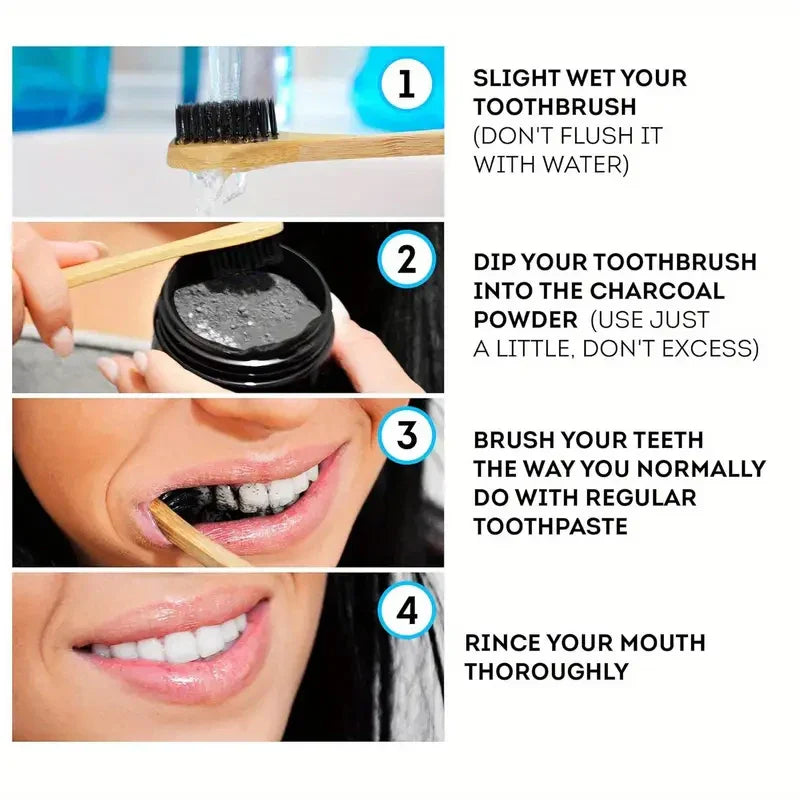Bamboo Charcoal Teeth Whitening Powder – Natural Deep Clean 50g