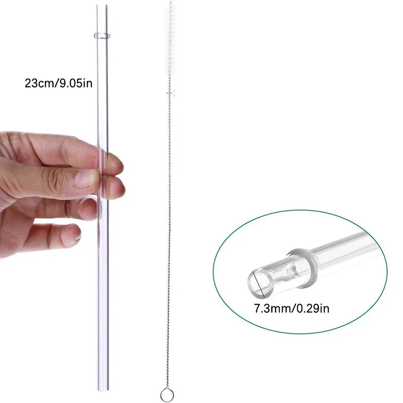10 Pcs White Glitter Plastic Straw 9 Inches Long Reusable Hard Drinking Straws For Tumbler Mug Cup Bottle Peaceful Pleasures Health and Wellness