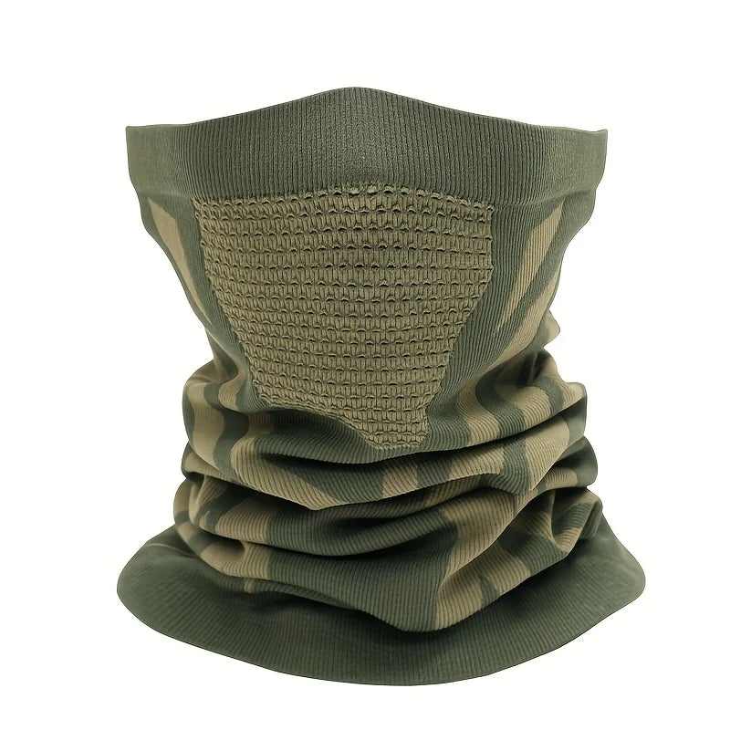 Mechanical Armor Netted Cycling Hoodie for Hiking, Skiing, Windproof, Insulating, Thick, Warm, Ear and Face Protection, Quick-Dr Peaceful Pleasures Health and Wellness army green One Size