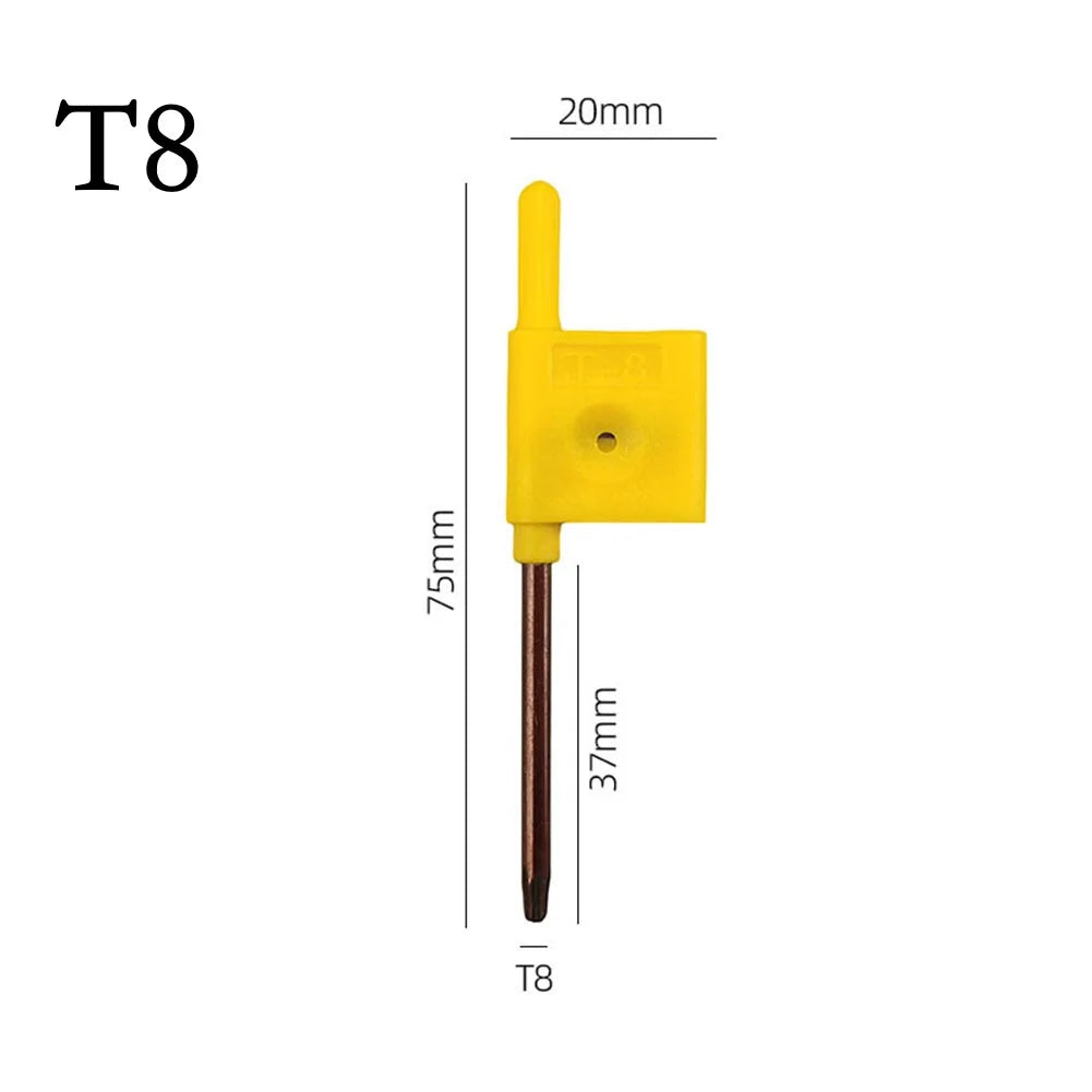 T Shape Screwdriver Electronics Toy Repair Sizes T8 Featuring Steel