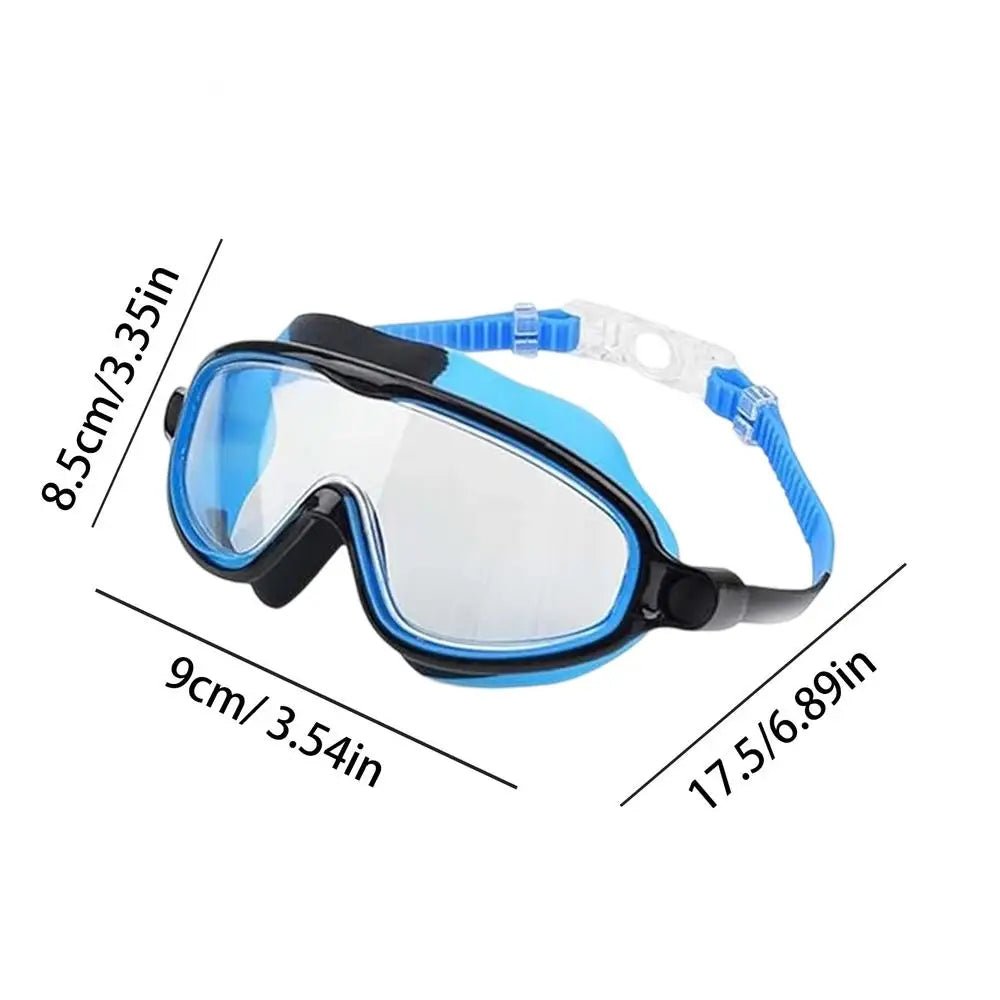 Kids Swim Goggles with Nose Clip & Earplugs Anti-Fog & Leakproof for Boys Girls Pool Beach Snorkeling Diving Water Sports Summer Peaceful Pleasures Health and Wellness Blue