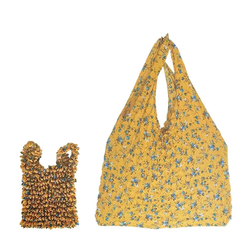 Foldable Pleated Stretch Shopping Bag | Large Capacity Tote