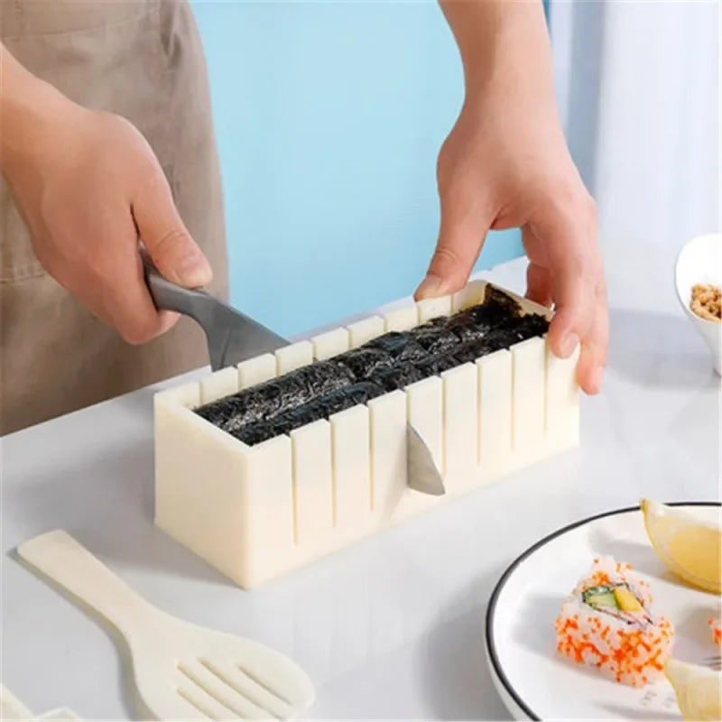 Sushi Making Kit Japanese Rice Ball Cake Roll Mold DIY Home Sushi Making Tool Plastic Kitchen Sushi Maker Tools Set Peaceful Pleasures Health and Wellness
