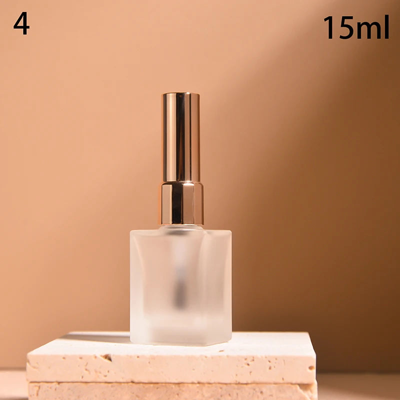 15ml Frosted Glass Nail Polish Bottle with Brush – DIY Nail Art