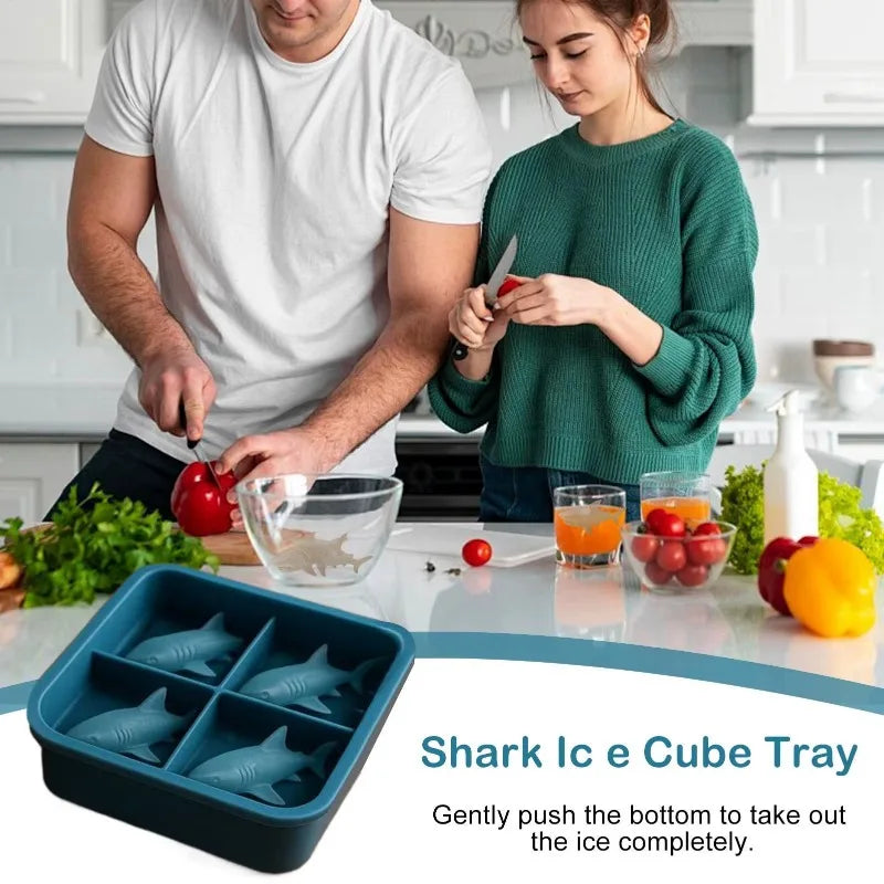 3D Shark Ice Mold – Silicone Whiskey & Cocktail Ice Tray