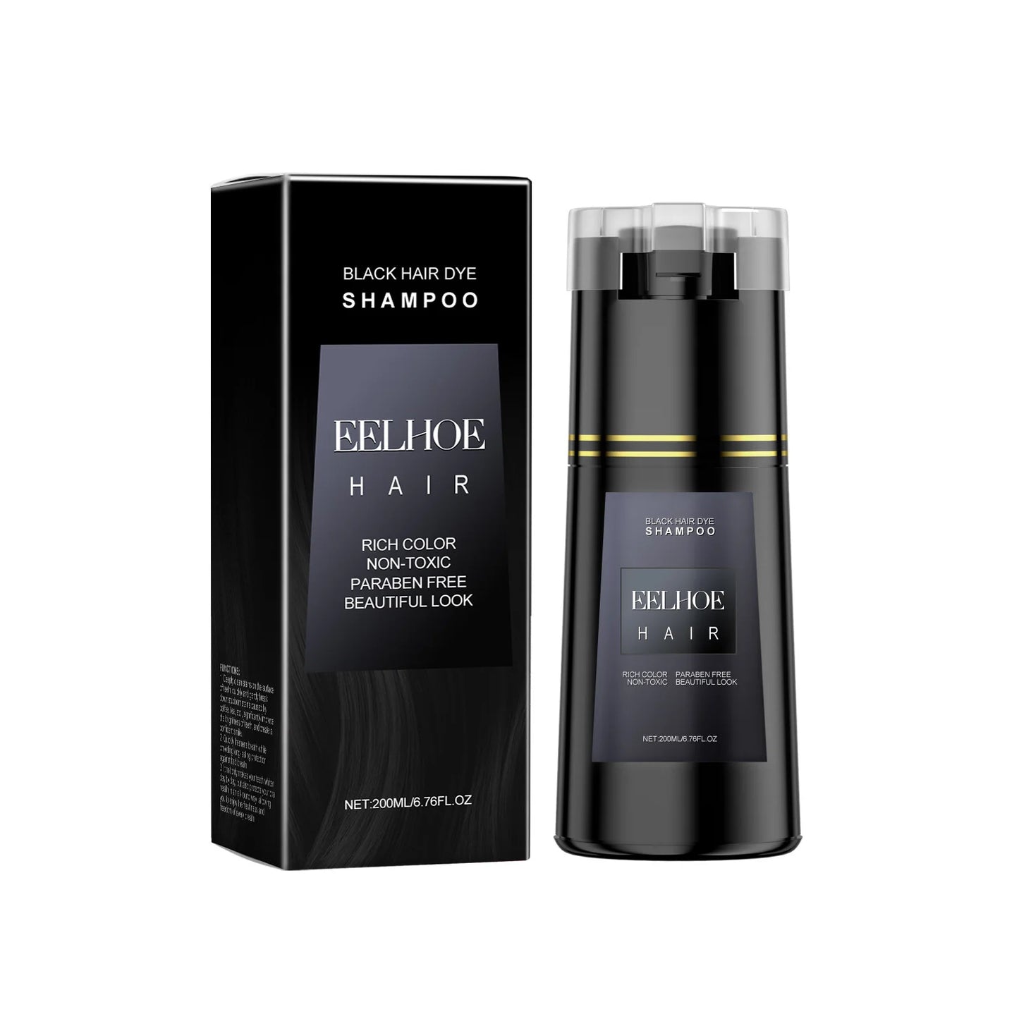 DIY Color Depositing Hair Shampoo Collection - Plant Extract Infused, Gentle & Easy to Color, Trendy Hair Dye Shampoo Peaceful Pleasures Health and Wellness black