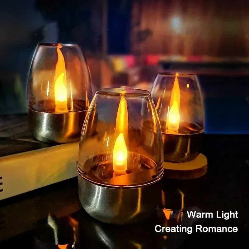 LED Solar Flameless Candle Lights – Waterproof Outdoor Garden