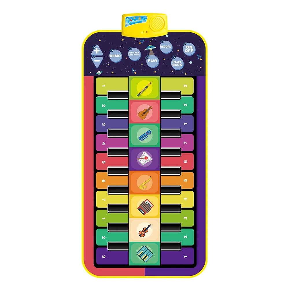 Kids Musical Piano Mat Toddle Dance Duet Keyboard Play 20 Keys 5 Paly