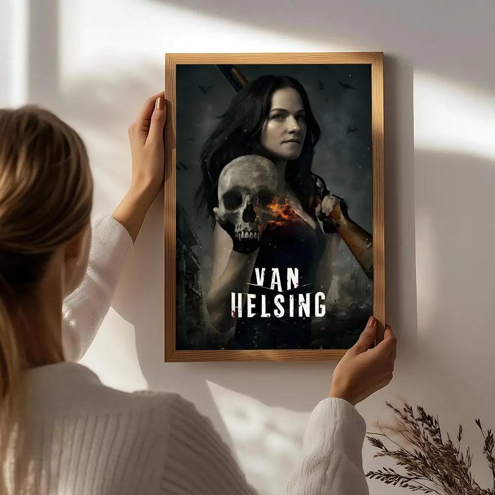 Movie V-Van Helsing Poster HD Self Adhesive Waterproof Wall Art Ideal for Home Office Dorm Bedroom Great Gift Peaceful Pleasures Health and Wellness White2 15X20cmNoframe
