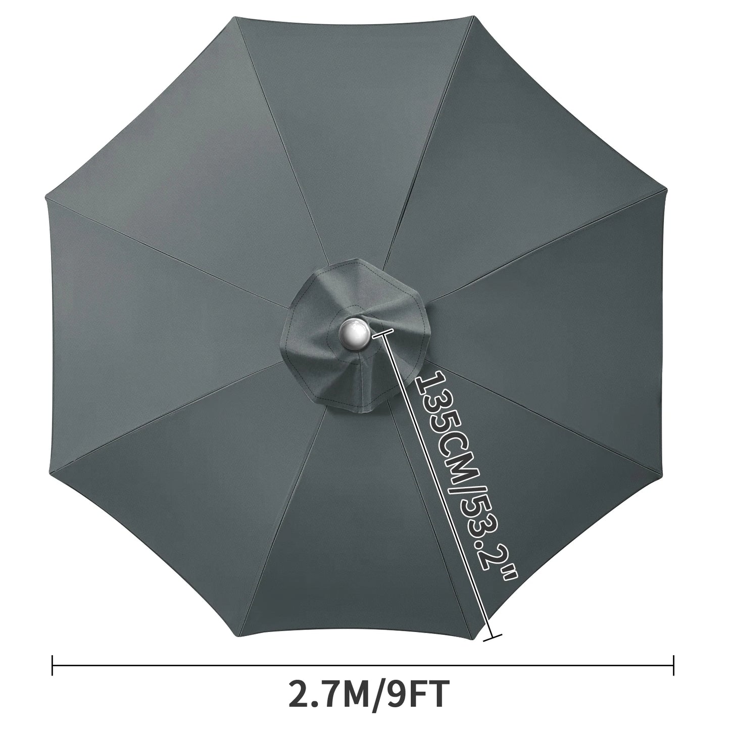 Waterproof Patio Umbrella Replacement Canopy | 6 & 8 Ribs