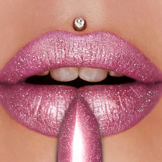 FUNPARK Glitter Metallic Lipstick – Pearlescent Pigmented Lip Glaze Metallic Lipstick Oasis Select
