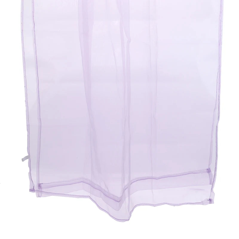 Transparent Window Gauze Solid Color Wedding Glass Gauze Household Products Light Luxury Style Easy To Install Curtains Peaceful Pleasures Health and Wellness Purple