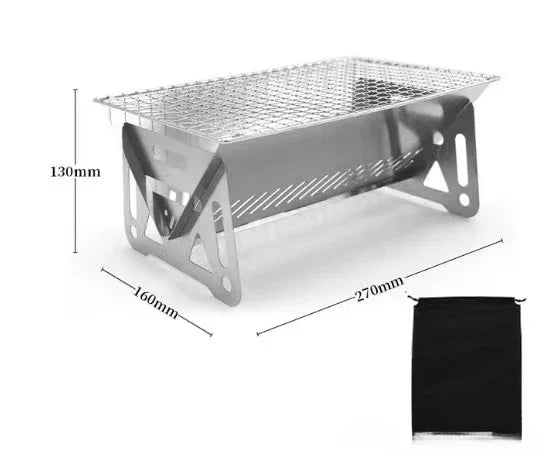 Charcoal Barbecue BBQ Grill Heating Furnace Folding Tourist for You Wood Stove Tools Ring Camping Rings Outdoor Grille 18 Belt Peaceful Pleasures Health and Wellness Style B medium