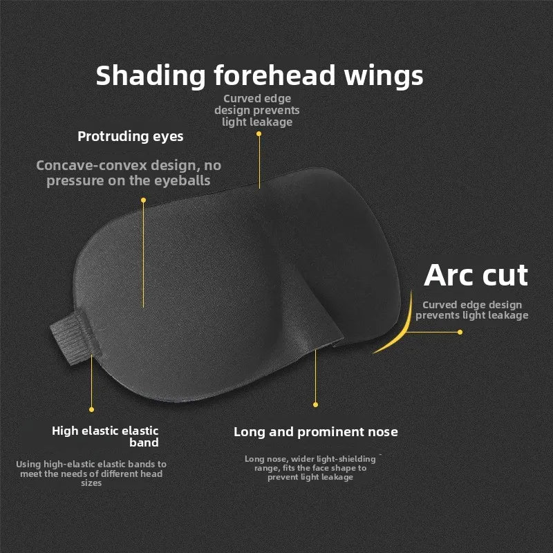 3D Memory Foam Sleep Mask | Light Blocking & Adjustable
