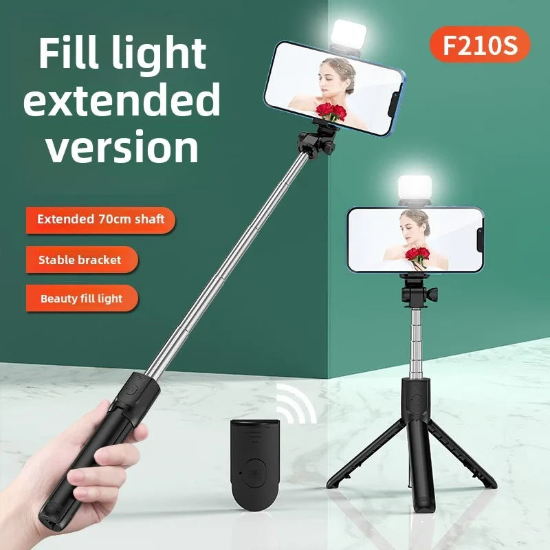 Wireless Bluetooth Selfie Stick Tripod with Remote Extendable Tripod with LED Selfie Light Detachable for Ios Android Smartphone Peaceful Pleasures Health and Wellness