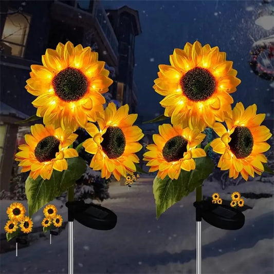 Solar Sunflower Garden Stake Light | Waterproof LED Lamp Solar Garden Stake Light Oasis Select