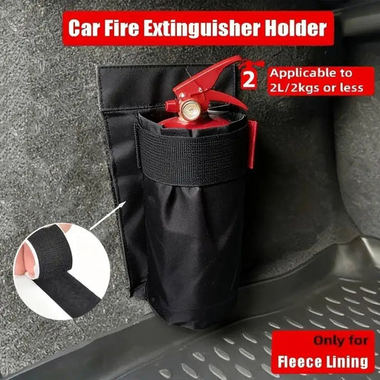 Car Fire Extinguisher Holder Bag Universal Trunk Mount Strap Pouch with Fastener Tape for Auto Truck Van SUV Organizer Peaceful Pleasures Health and Wellness
