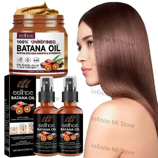 1/2pcs Batana Hair Oil Mask Essential Oil Supple Dry Hair Keratin Plant Complex Oil Dry Damaged Hair Repair Care Products Peaceful Pleasures Health and Wellness