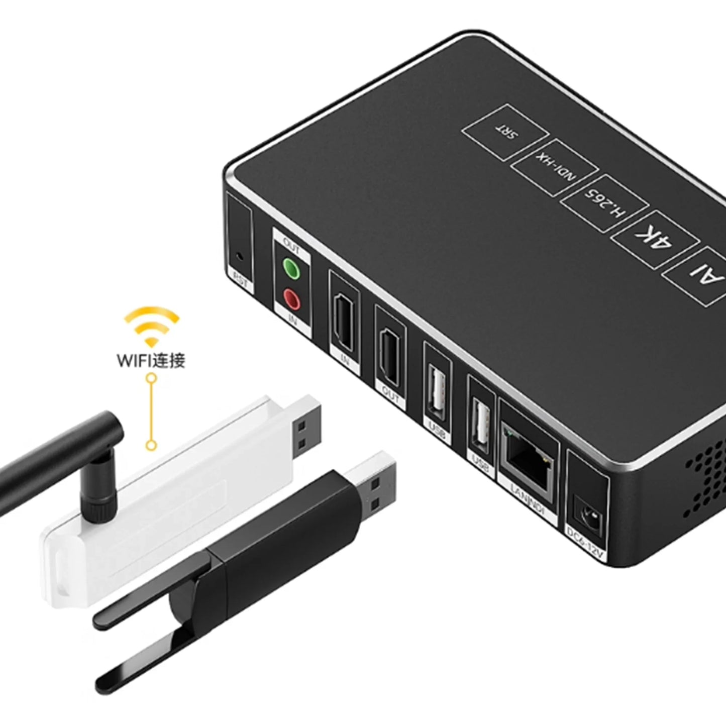 HD Encoder NDI Decoder 4K 1080P SRT RTMP H.265 Streaming